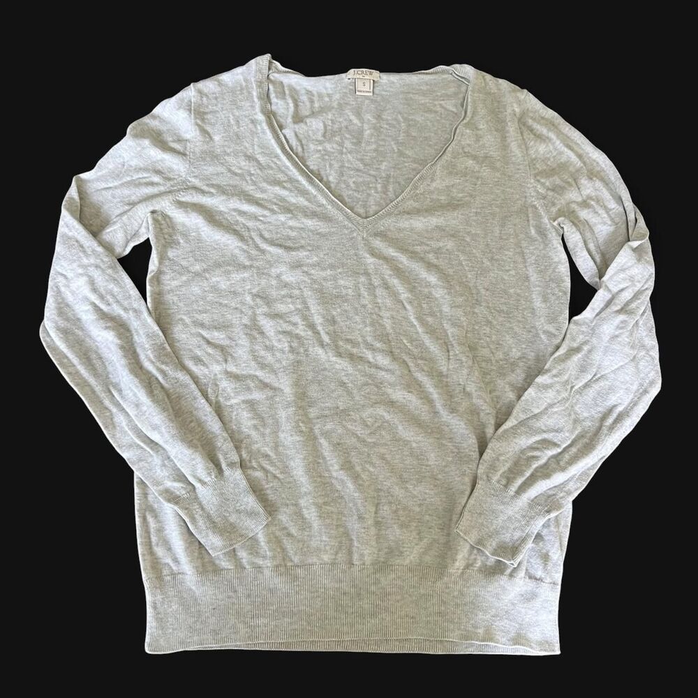 J Crew Women's Grey 100% Cotton Sweater